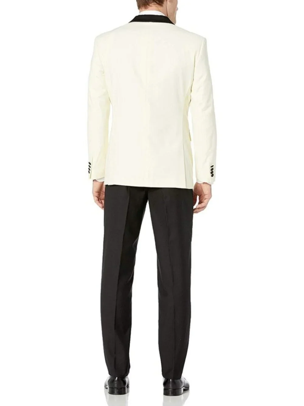 Men’s Ivory Tuxedo 3 Piece 100% Wool Statement 40R NWT